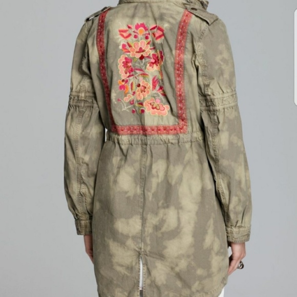 Free People Green Festival Embroidered Anorak Jack - Picture 2 of 4